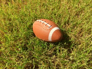 Football in grass